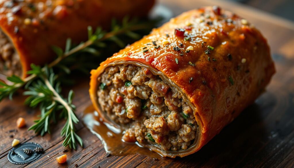 receita rocambole de carne moida