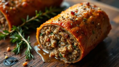 receita rocambole de carne moida